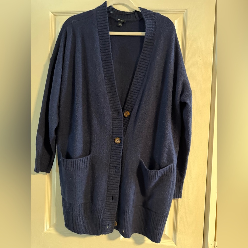 Torrid Button Down Cardigan - Size 0 (Navy)